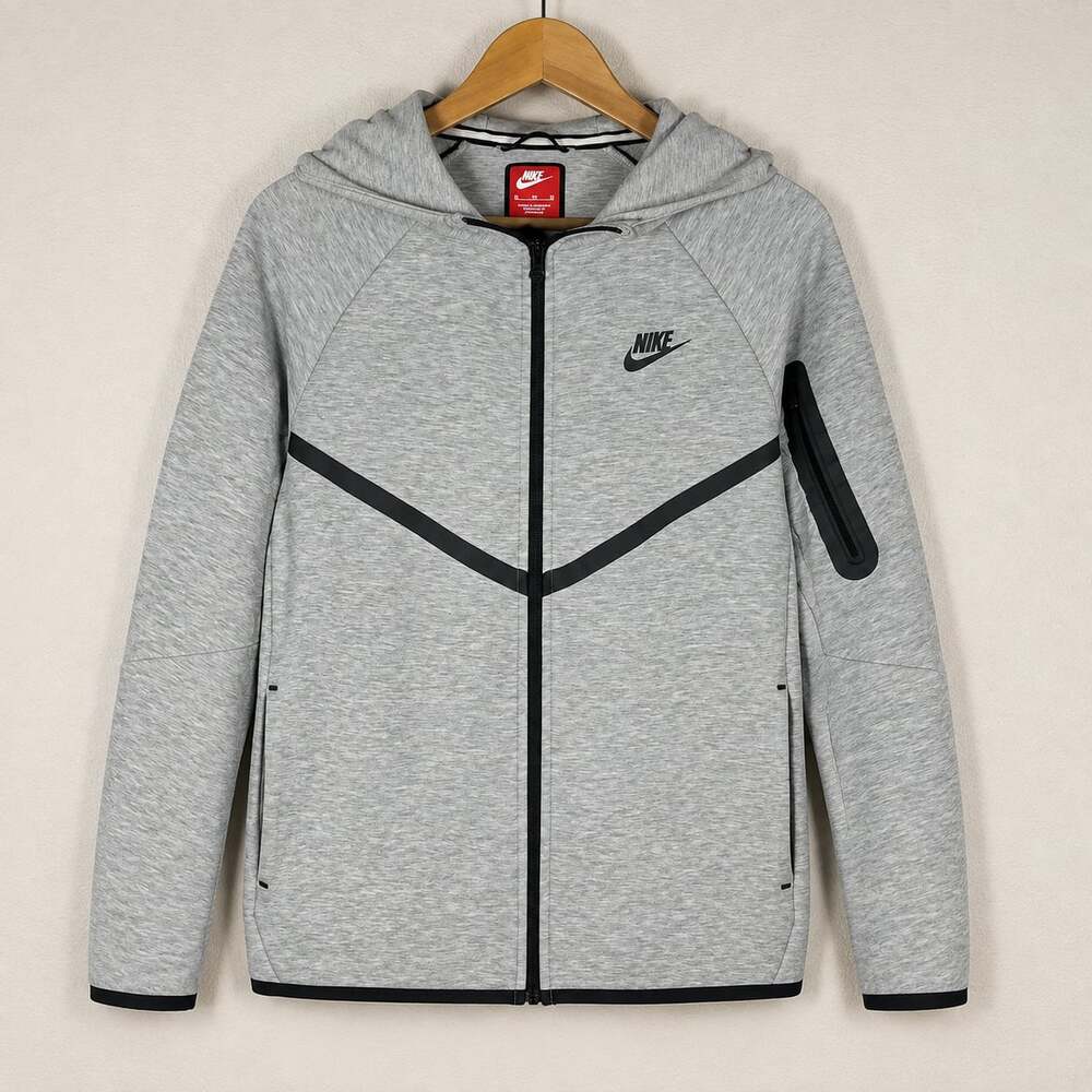 Nike Tech Fleece Windrunner Hoodie Youth XL Gray Black Full Zip Boys